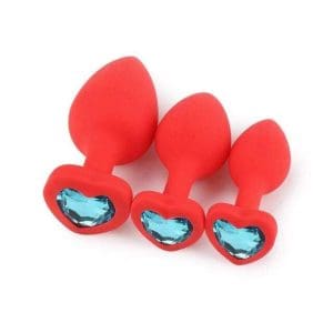 Plug anal en silicone orange coffret 3 formats