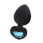 Plug anal coeur diamant bleu - Maison du plug